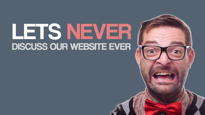 Do you ever discuss your website?